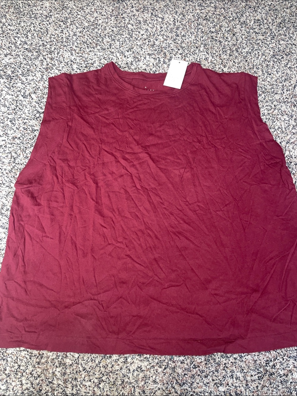 a new day Sleeveless Crewneck Tank Top - Wine 2X NWT